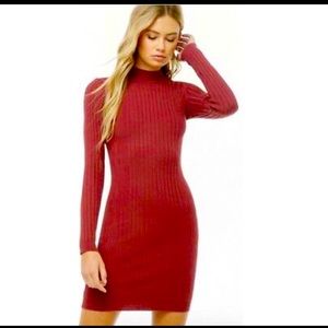 Forever 21 Burgundy Sweater Dress M